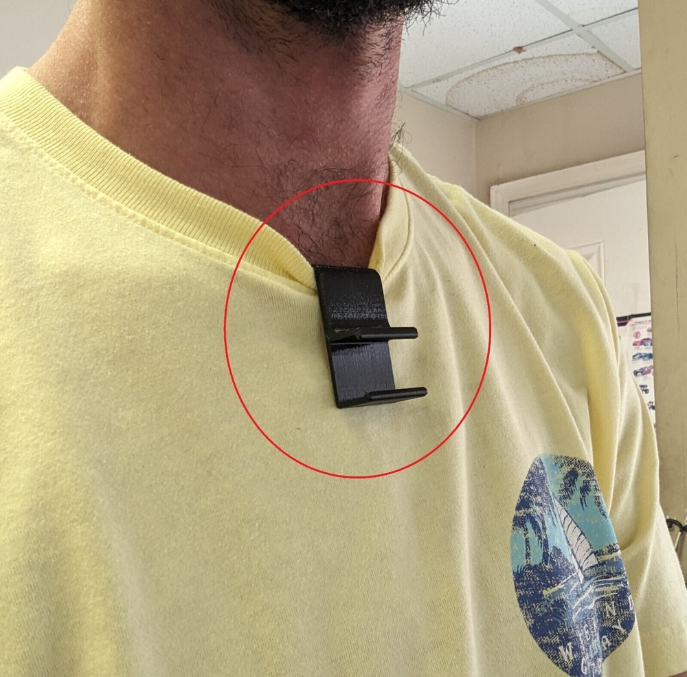 Shirt Clip for Leap Motion 2 Controller HDM Camera Mount 3D Printed