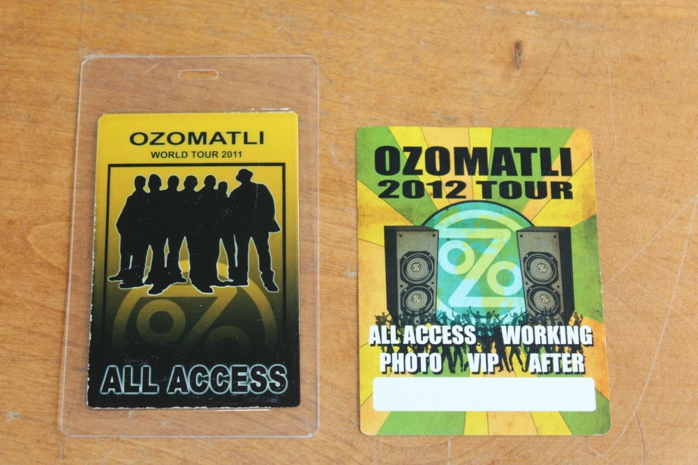 Ozomatli - 2 x Backstage Pass - one laminated -  FREE POSTAGE