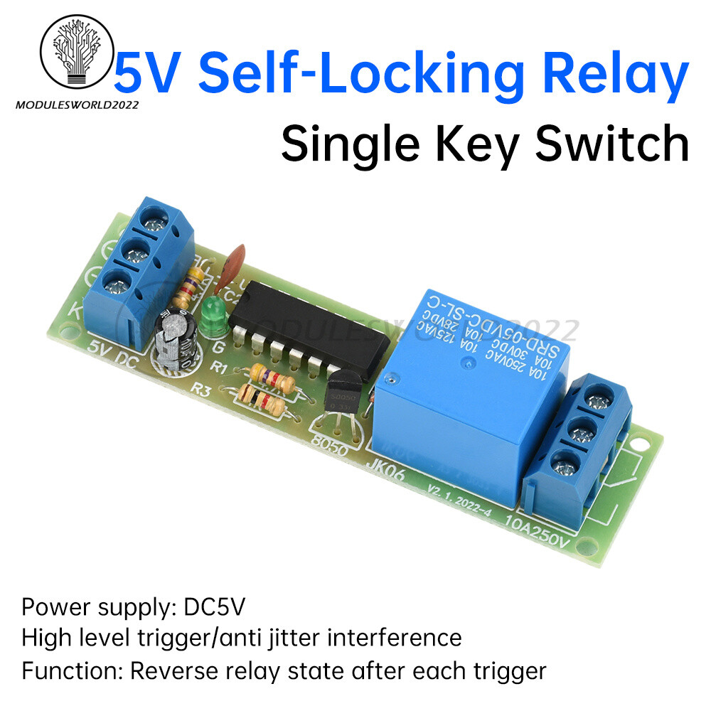 DC5V Bistable Relay Module Single Button Relay Module Car Modification Switch