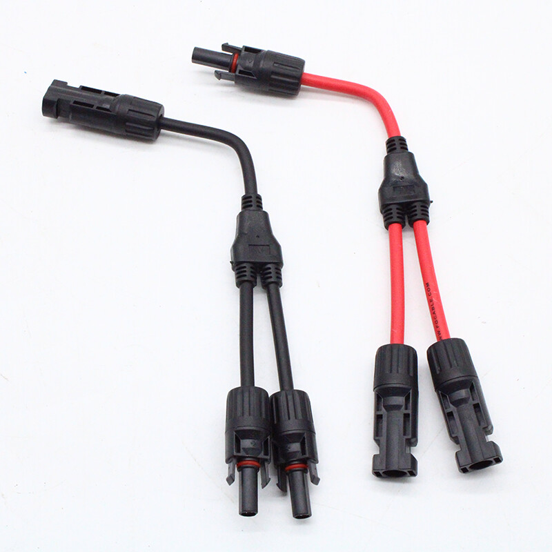 2 Pair Y Branch Solar Cable Parallel PV Adapter Y2 Cable Wire Plug Connector