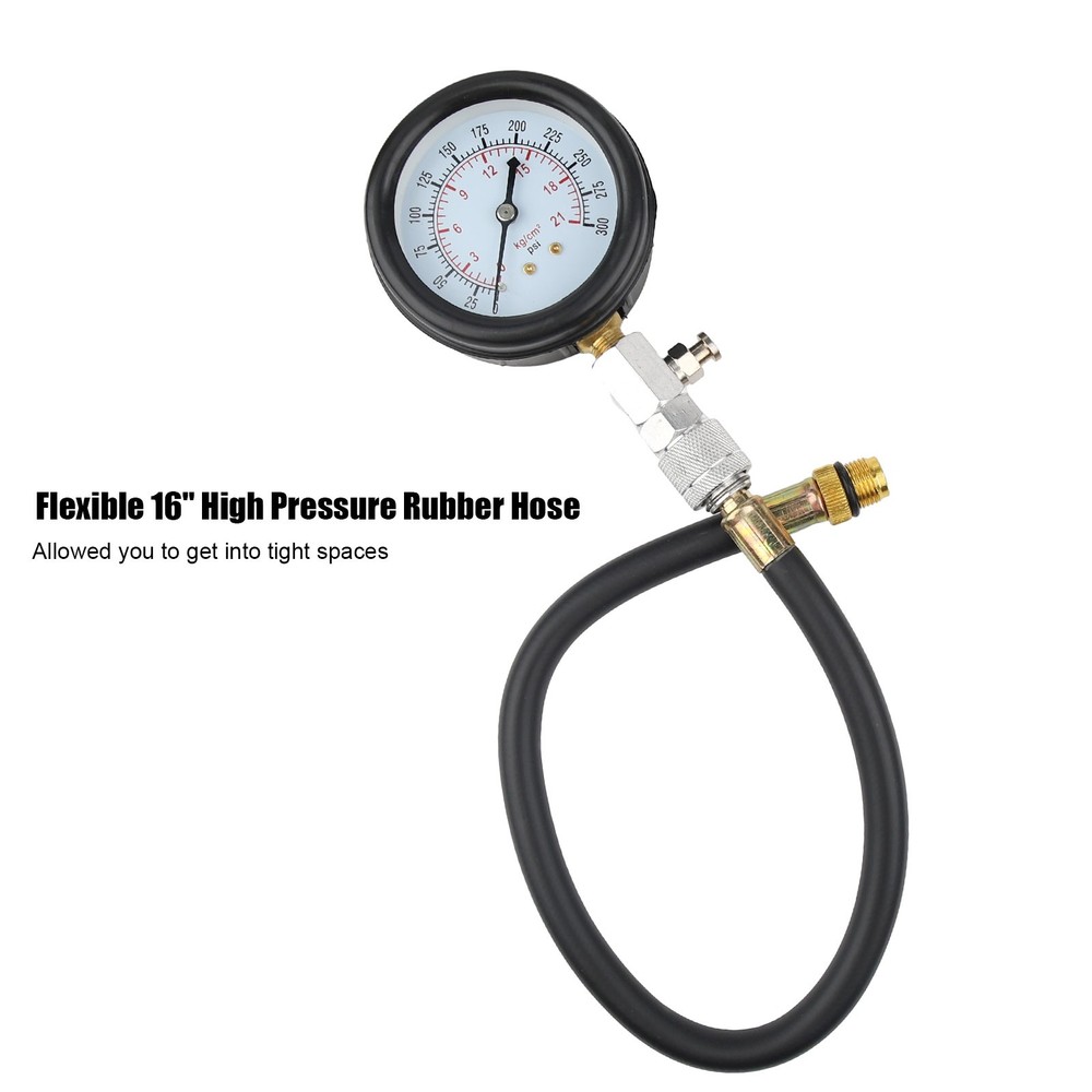 Engine Cylinder Compression Gauge Tester Kit Gas Engine Diagnostic Testing Tool