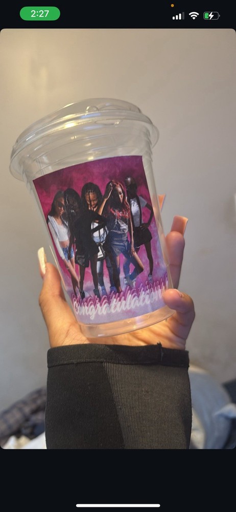 Customizable Disposable Plastic Cups with Lids (10)