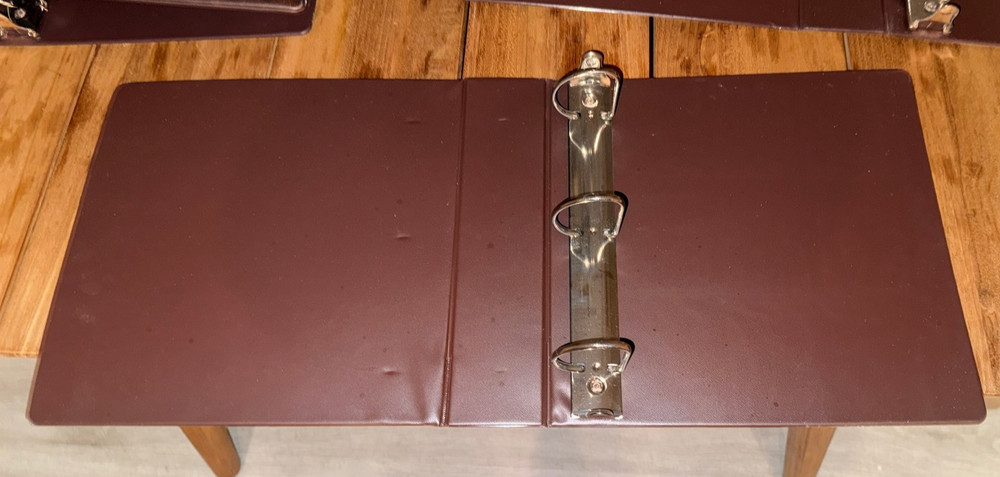 (1) Baseball 3 Ring D Binder. Used with minor issues.