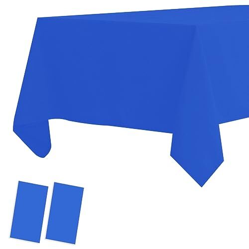Pack Plastic Tablecloths Disposable Plastic Table Covers Table 2 Dark Blue