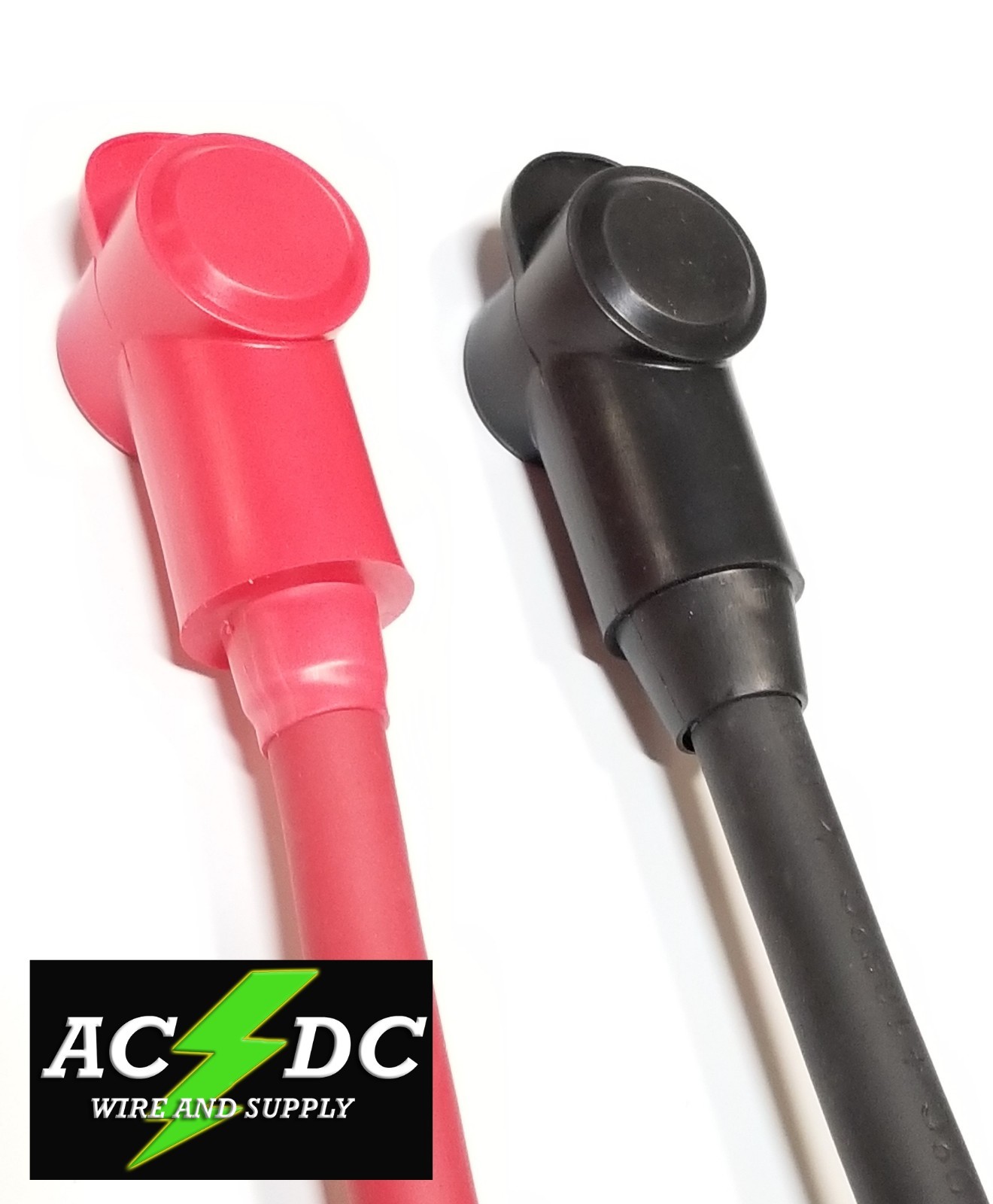 2 AWG Gauge Copper Battery Cable Power Wire Cars, Trucks, RV, Solar, w/ BOOTS