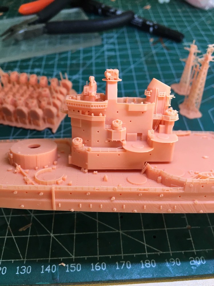 3D Printed 1/700 British Conqueror Battleship Unpainted Model Kit NEW！