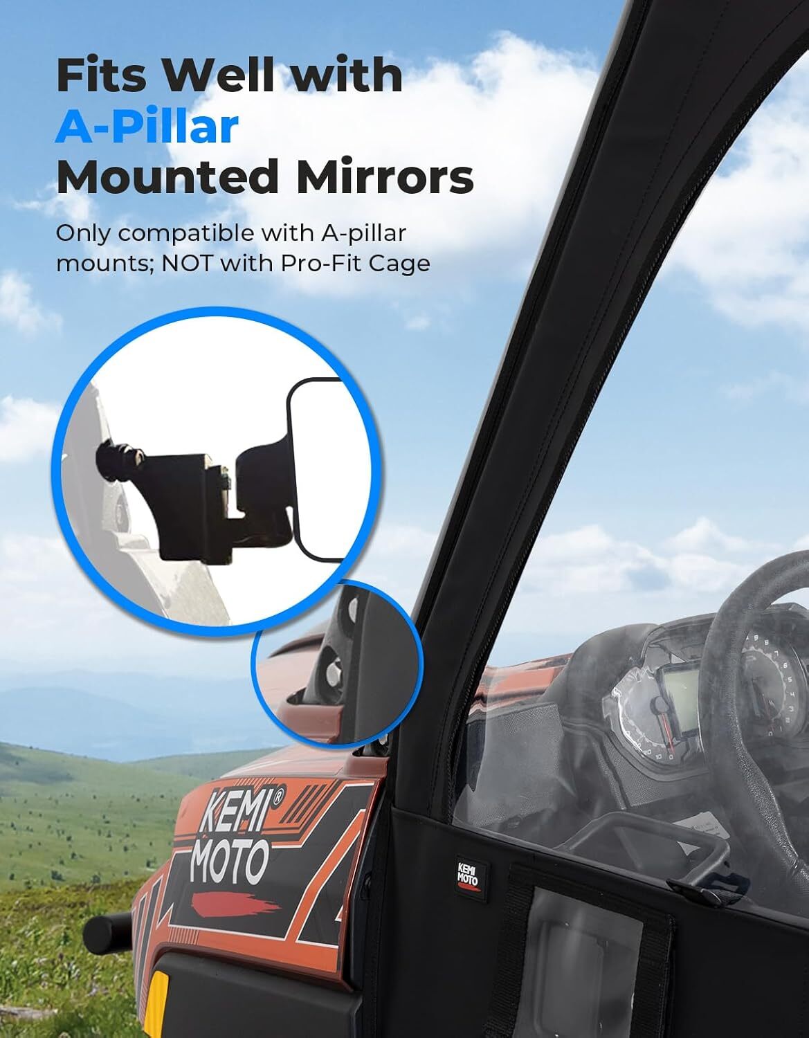 For Polaris Ranger 1000/ XP 1000 Frame Soft Door Kit Cab Enclosure 2020-2025