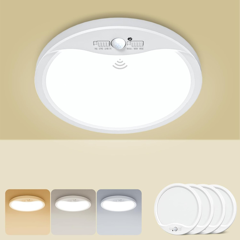 9Inch 18W Motion Sensor Ceiling Light Wired, 3 Sensing Modes Motion Activated...