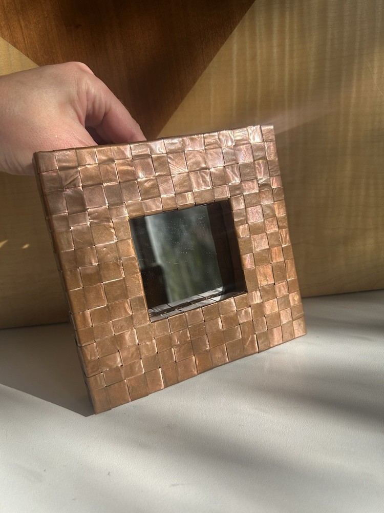 Woven Copper Handmade Mirror