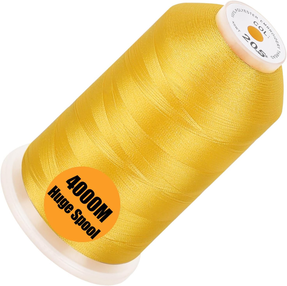 - Single Huge Spool 4000M Each Polyester Embroidery Machine Thread 40WT for Comm