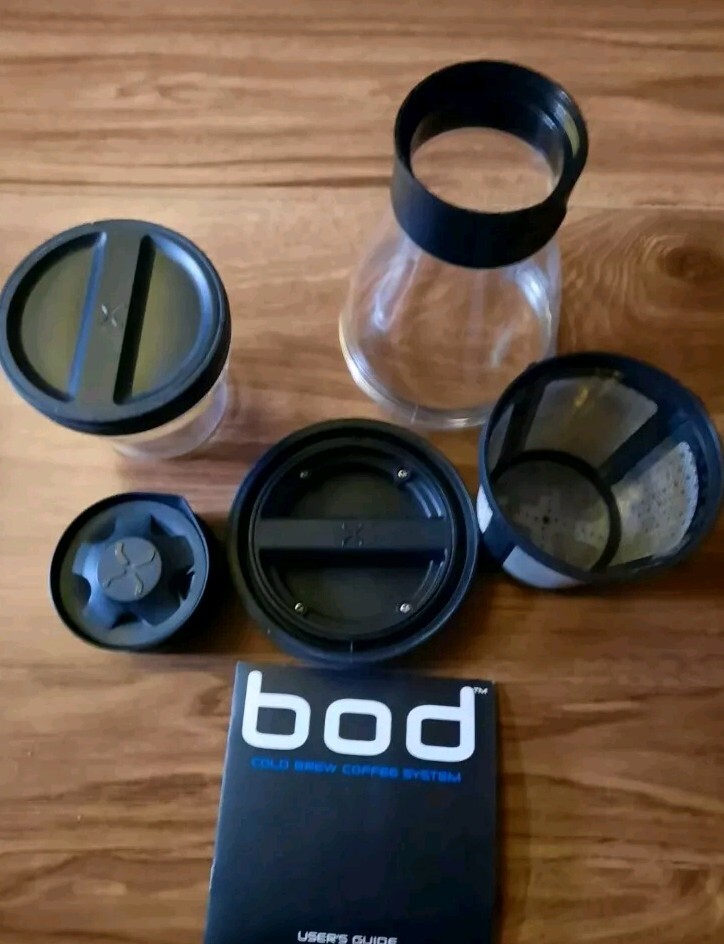 Sheer Clear Bod Bodybrew 12.5" H Cold Brew Coffee Extract System + User's Guide