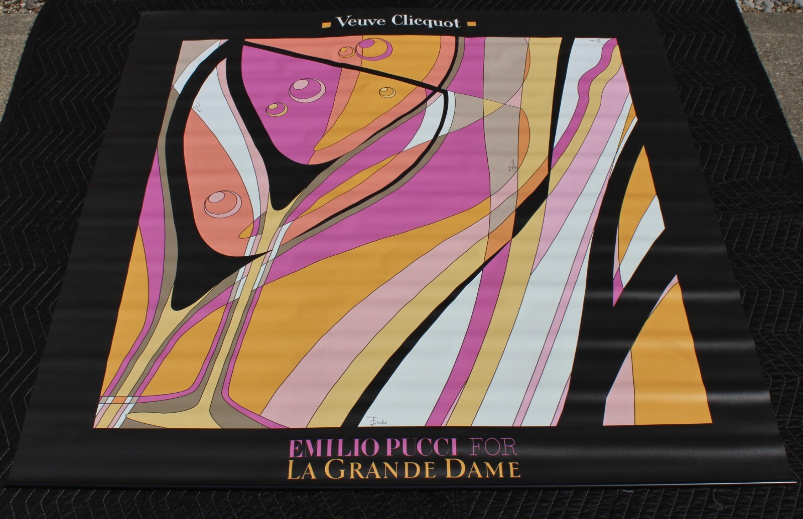 Rare Emilio Pucci Veuve Cliquot La Grande Dame champagne Banner sign fashion NOS