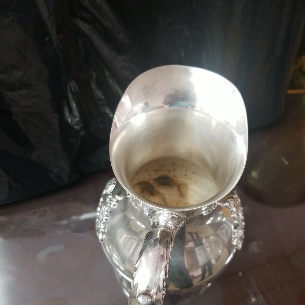 Vintage Silver Plated Pitcher 9" Tall