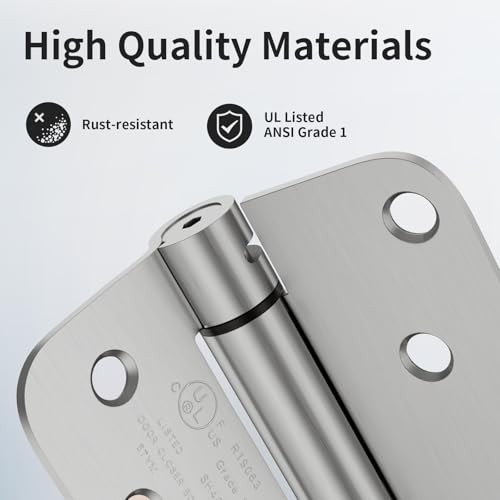 3 Pack Self Closing Door Hinges 4 Inch, Automatic Closing Door Hinge with