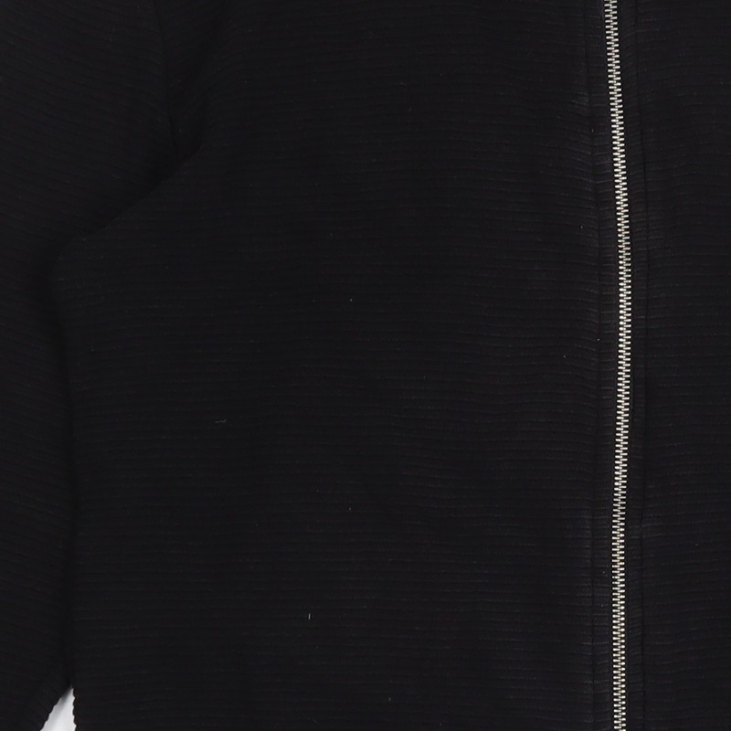 Next Men's Black Medium Basic Jacket 100% Cotton Zip Up Casual Bomber