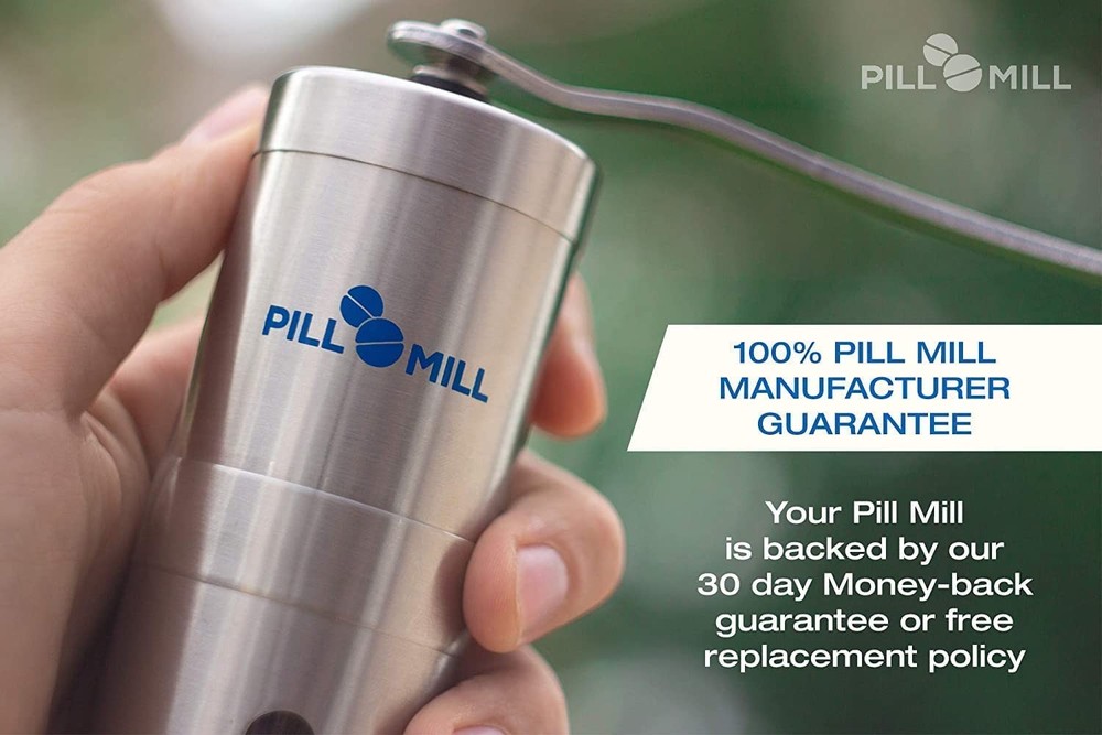 Pill Mill Crusher - Crushes Multiple Tablets 1 Count (Pack of 1), Silver