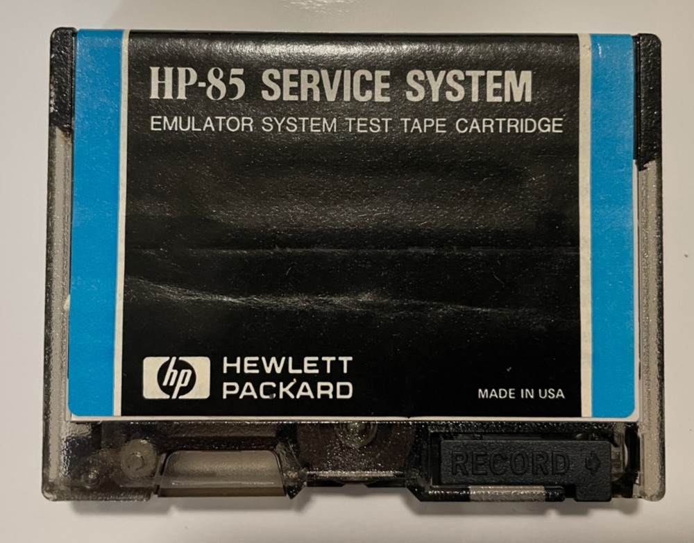 HEWLETT PACKARD HP 85 COMPUTER EMULATOR SYSTEM TEST TAPE CARTRIDGE