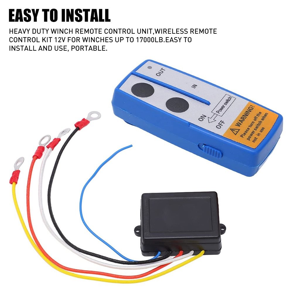 Wireless Winch Remote Control Kit 12V Receiver 150ft Twin Switch Handset