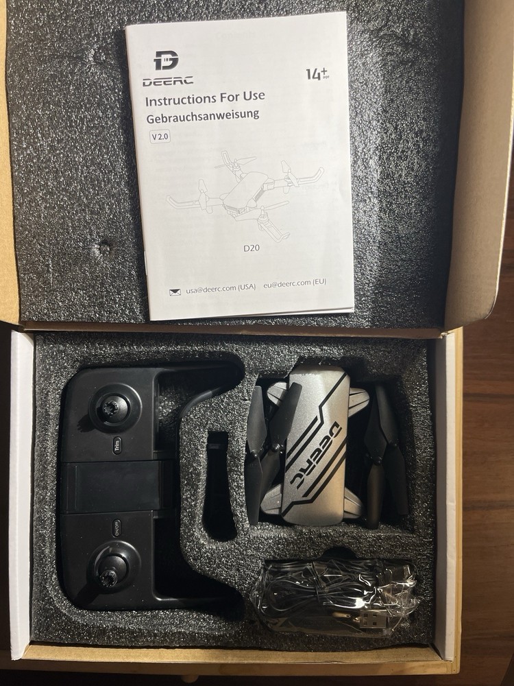 DEERC D20 Mini Drone Silver 720p HD FPV Camera New