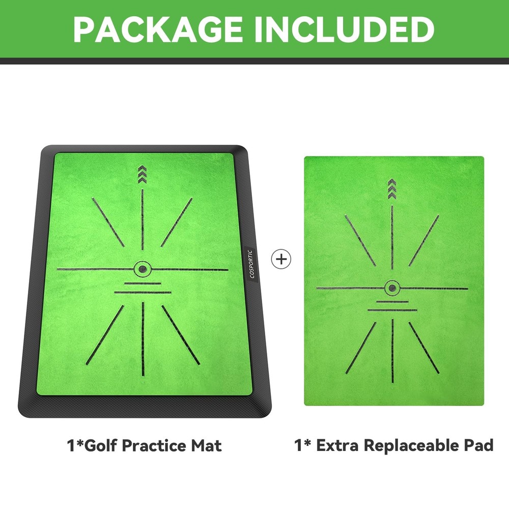 Golf Hitting Mat, Golf Training Mat for Swing Path Feedback Detection Batting...