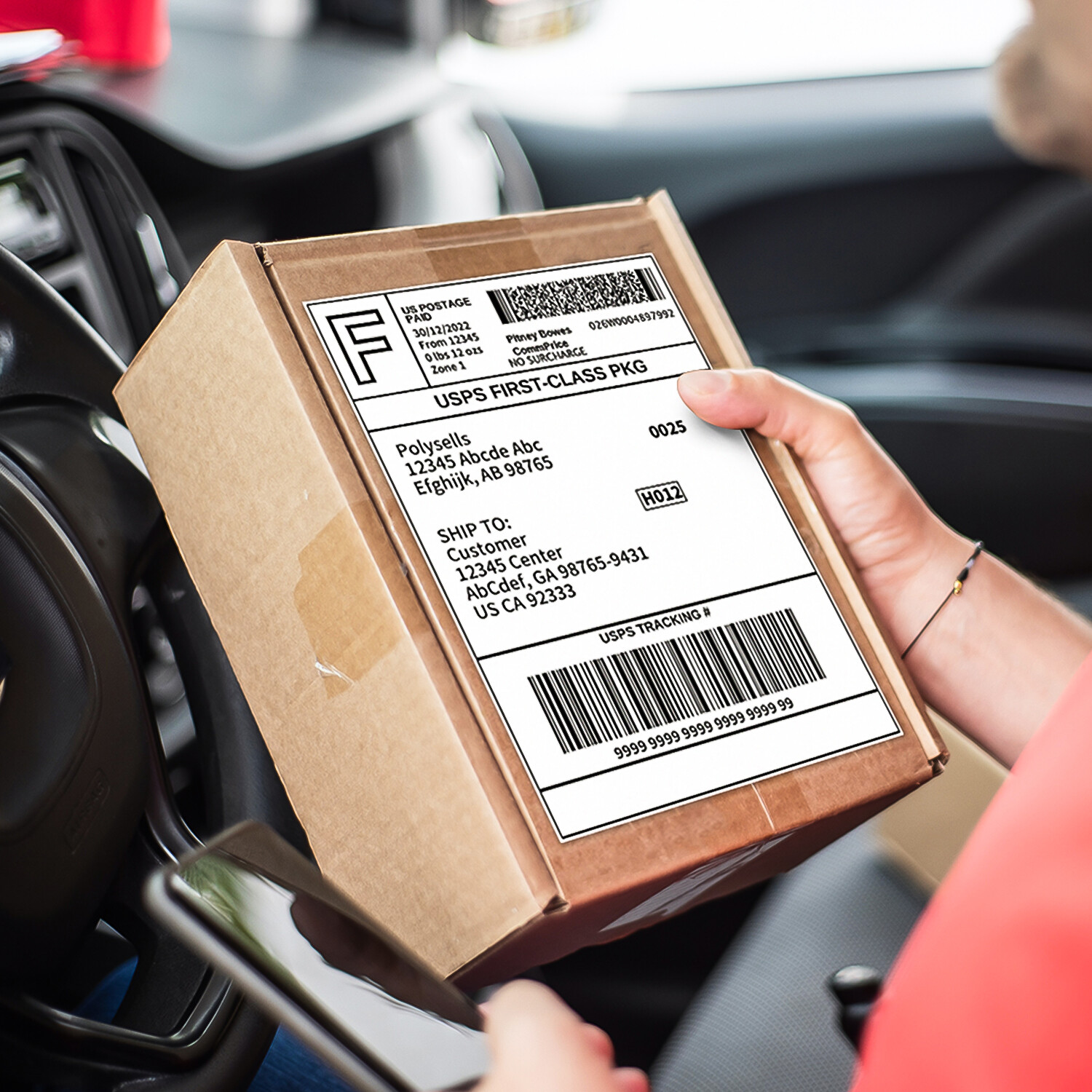 Shipping Labels 8.5x5.5 half sheet Self Adhesive 2 Per Sheet POLYSELLS 2UP