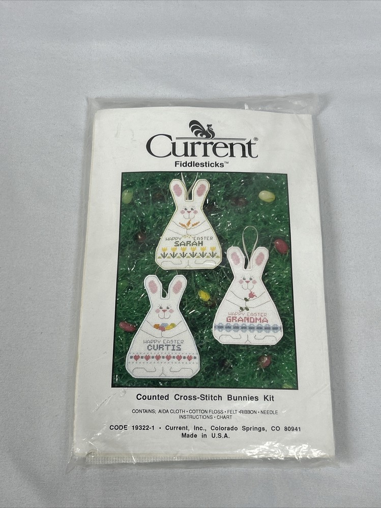 Current Fiddlesticks Counted Cross Stitch Bunnies Kit