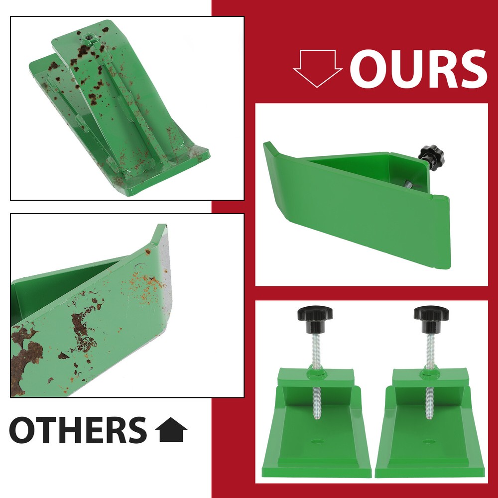 2pcs Tractor Bucket Protector Ski Edge Tamer Skid Protector Snow Leaf Removal