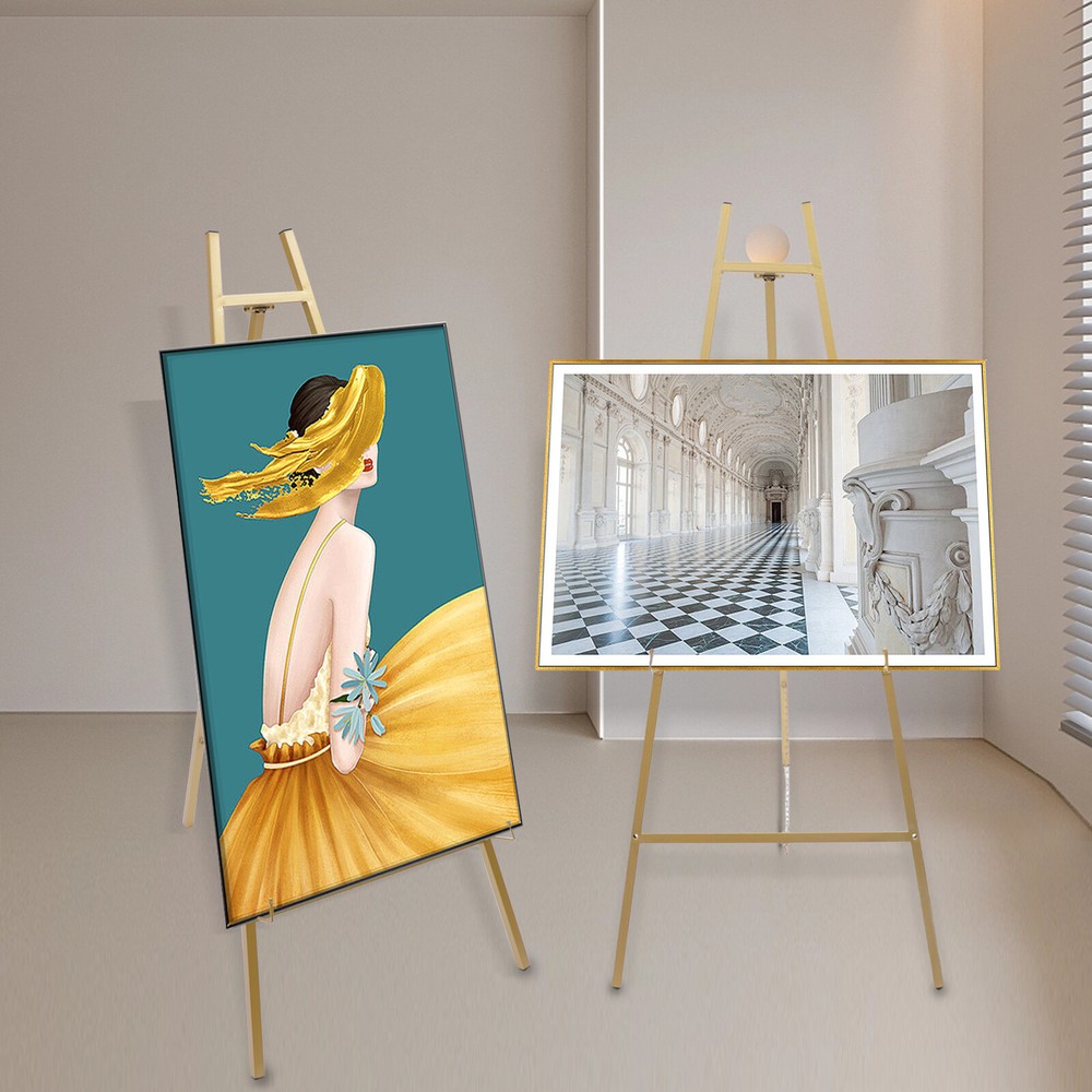 2pack Gold Wedding Easel Stand Drawing Poster Display Adjustable Angle Height