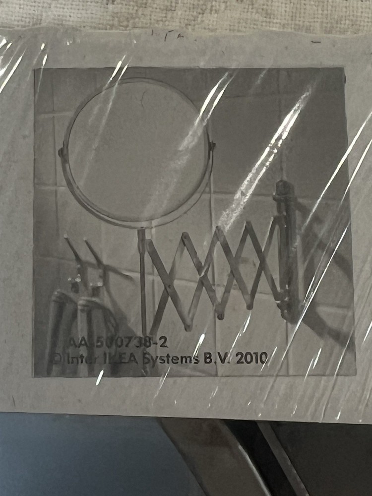 IKEA FRÄCK Wall Mount Mirror Extendable Magnifying Makeup Shaving Stainless NEW