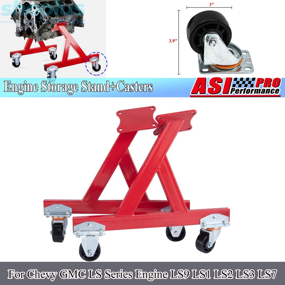 Engine Storage Stand+Casters Fit Chevy GMC LS Series Engine LS9 LS1 LS2 LS3 LS7