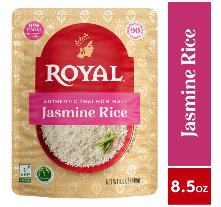 Authentic Thai Hom Mali White Jasmine Rice - Microwaveable Dinner Side Dish