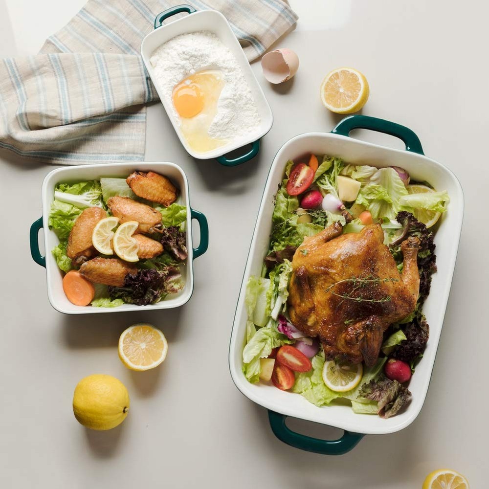 Sweejar Ceramic Bakeware Set, Rectangular Baking Dish for Cooking, Kitchen, C...