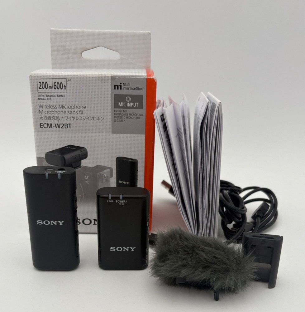 Sony ECM-W2BT Camera-Mount Digital Bluetooth Wireless Microphone System