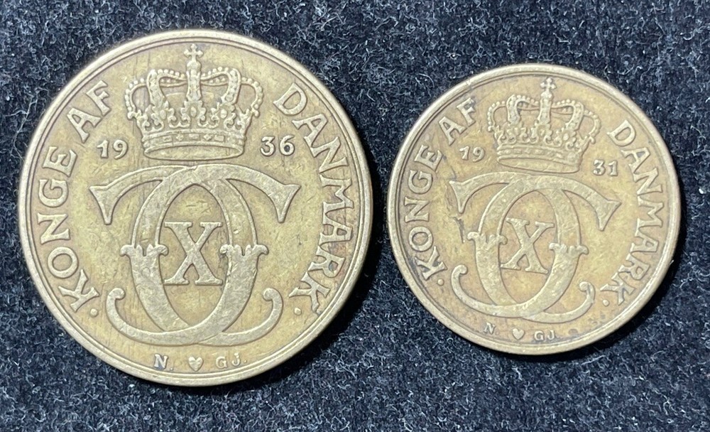 Denmark 2 Coins Lot