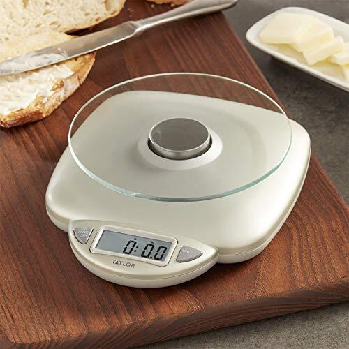 11lb Digital Glass Top Household Kitchen Scale, Universal, Silver