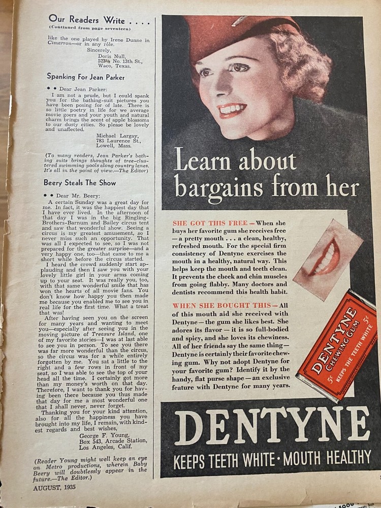 Dentyne Gum, Vintage Print Ad