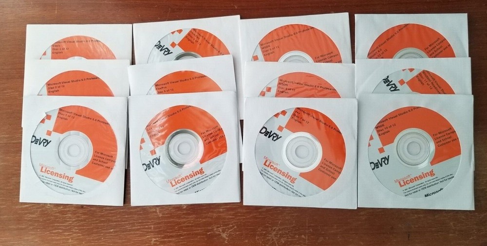 Microsoft Visual Studio 6.0 Professional Full Version Bundle Academic License