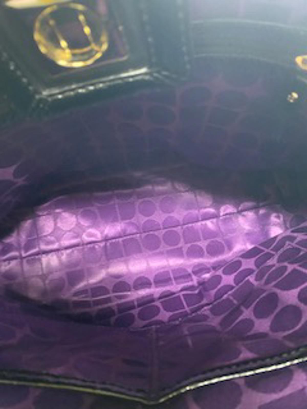 Kate Spade Black Handbag with Gold Turn Lock