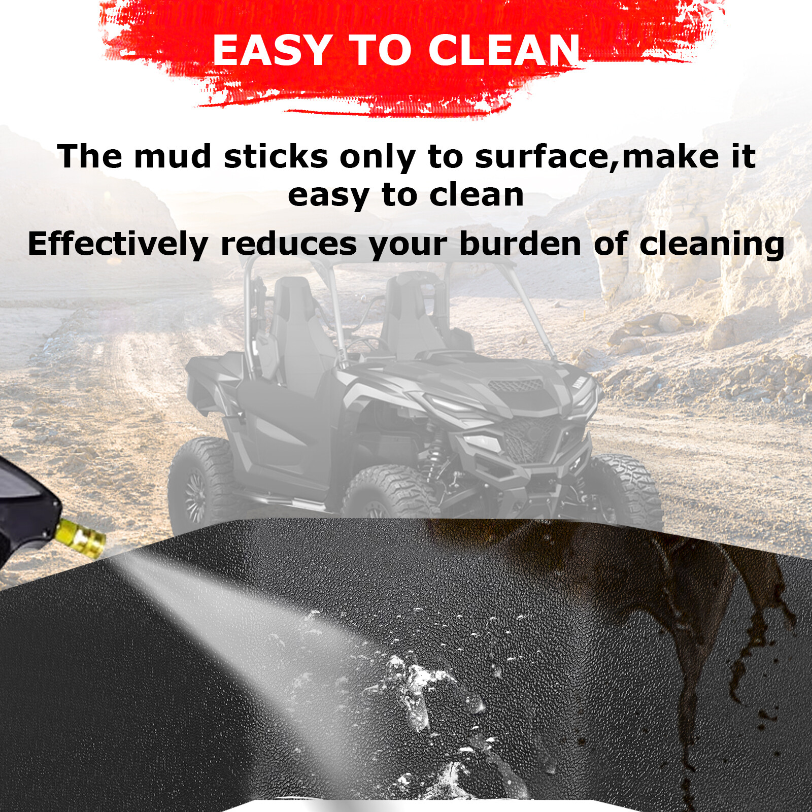 6PCS Fender Flares Overfenders For Yamaha Wolverine RMAX2 1000 2021-2024 Black