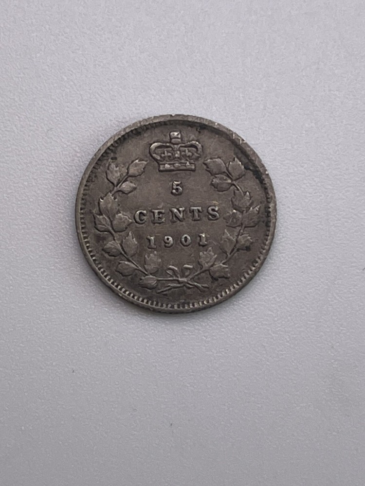 1901 Canada 5 Cent Silver - Young Victoria #2