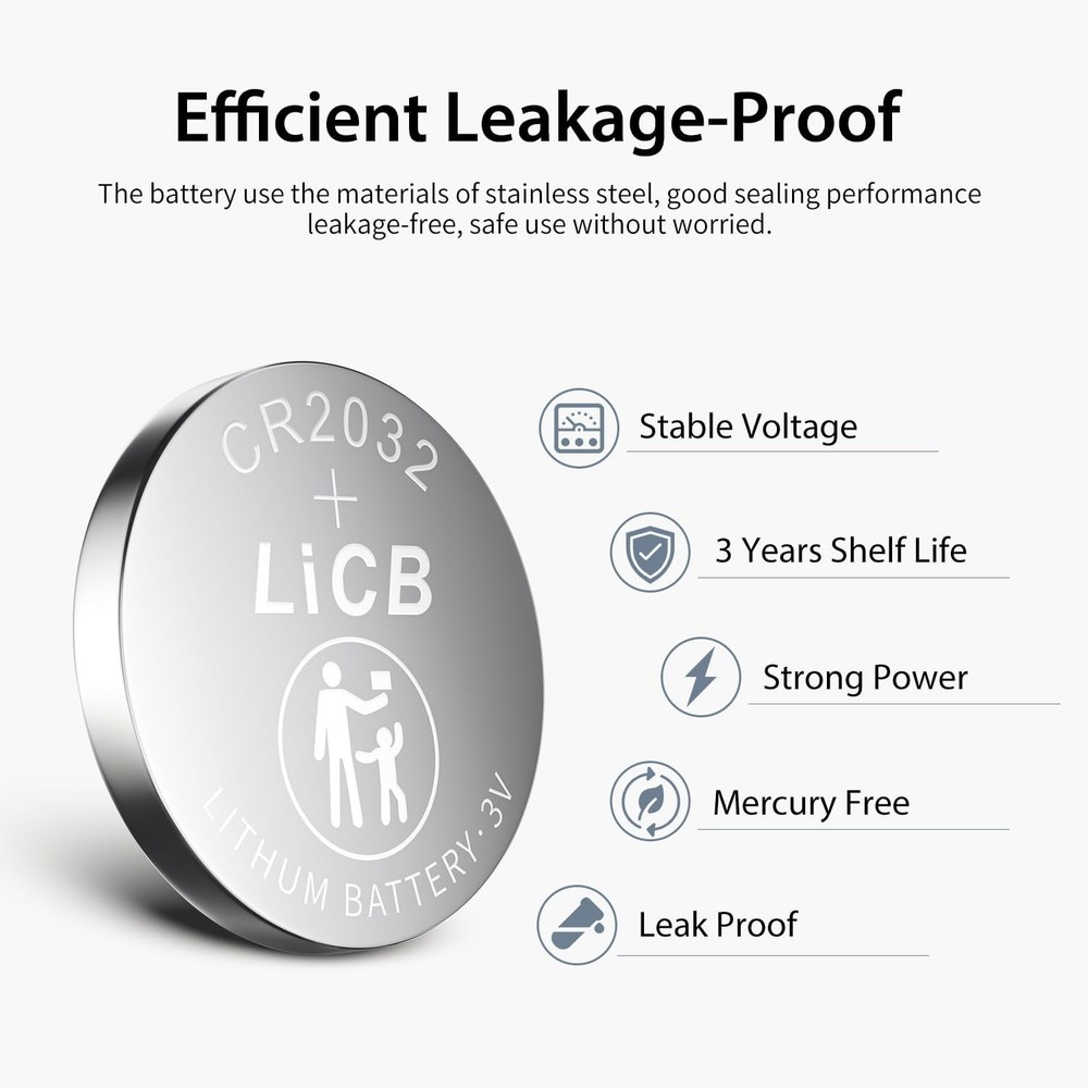 LiCB CR2032 3V Lithium Battery(20-Pack)