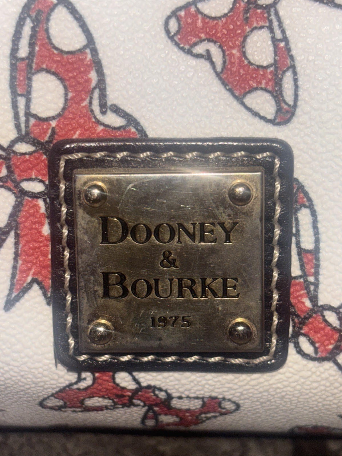 Dooney And Bourke Minnie Mouse Walt Disney Satchel Bag Pocket Book Rare Nice