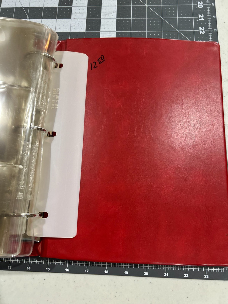 Fleetwood First Day Cover Album Red 3-Ring Binder with 33 Empty Pages