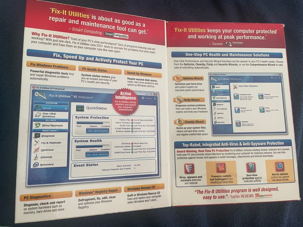 Fix-It Utilities 10 Professional PC Software N887