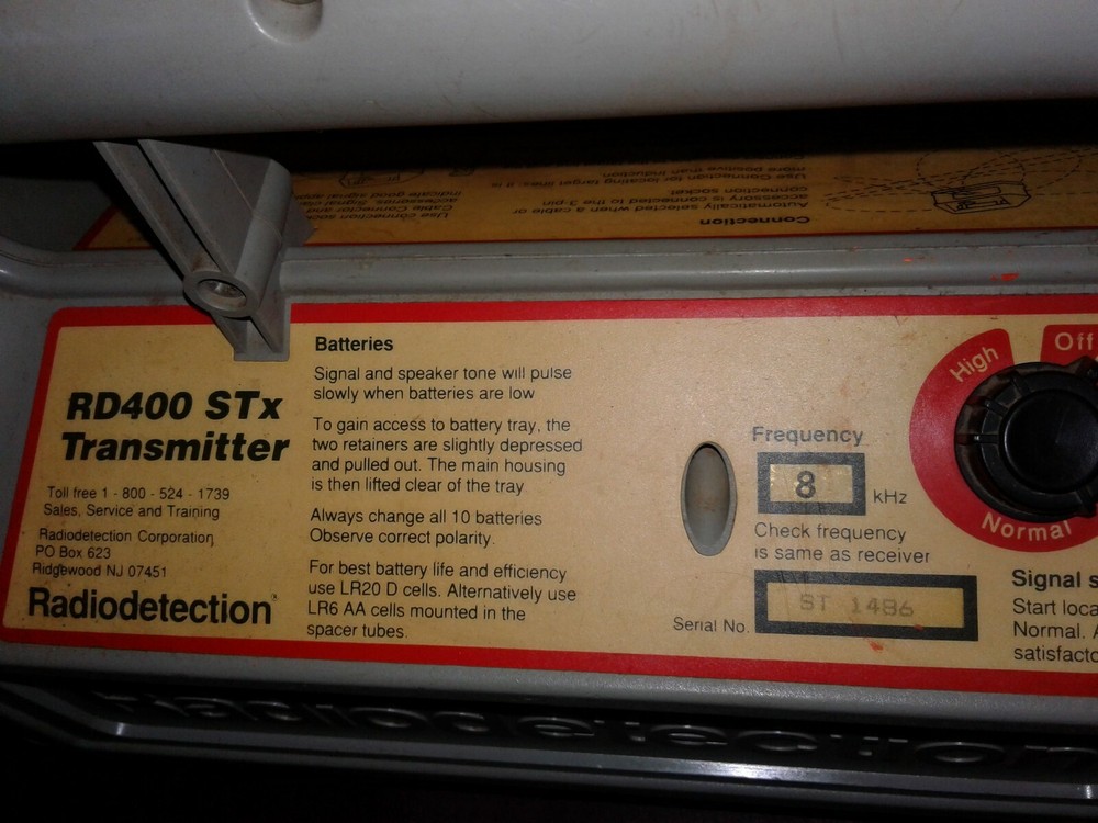 Radiodetection RD400STx Transmitter 8kHz. Our #1