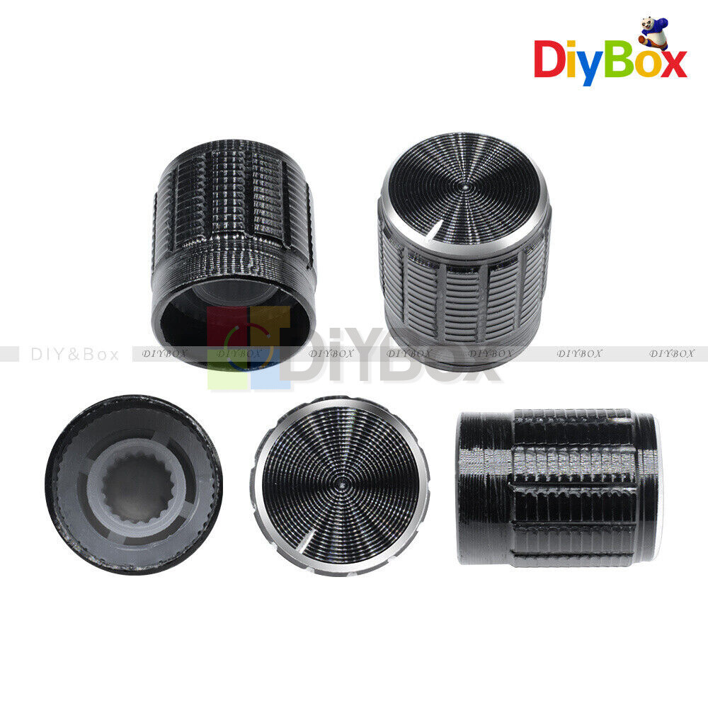 20PCS Useful Volume Control Rotary Knobs For 6mm Dia Knurled Shaft Potentiometer