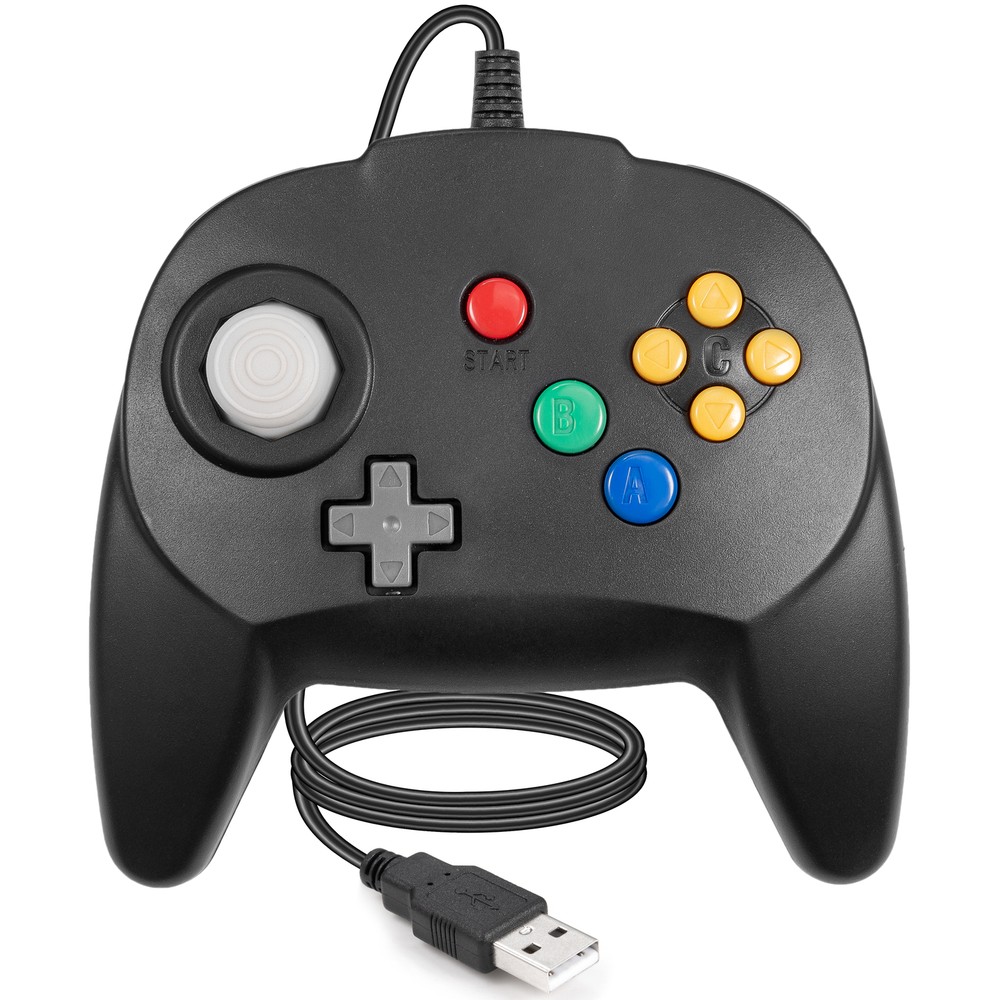 Classic Retro 64 N64 Classic Wired USB Controller Gamepads for PC Mac Raspberry