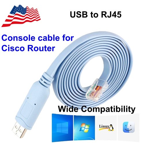 Console Adapter Cable No Driver Issues USB Console Cable for Router 6ft/1.8m