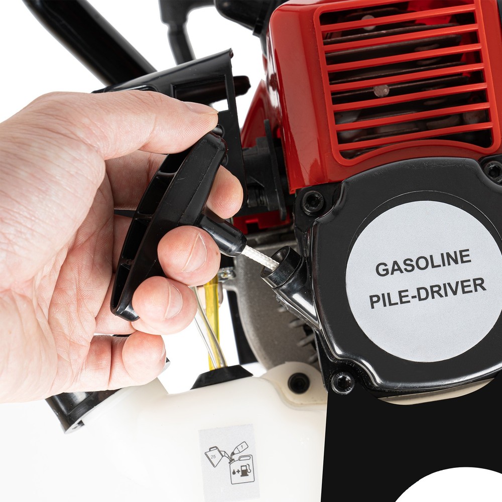 2 Stroke Gas Powered T-Post Driver Pole Pounder Pile Driver Hammer Portable