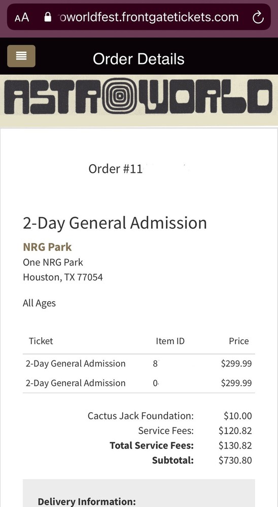 astroworld tickets